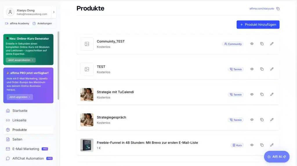 alfima All-In-One Tool Produktübersicht